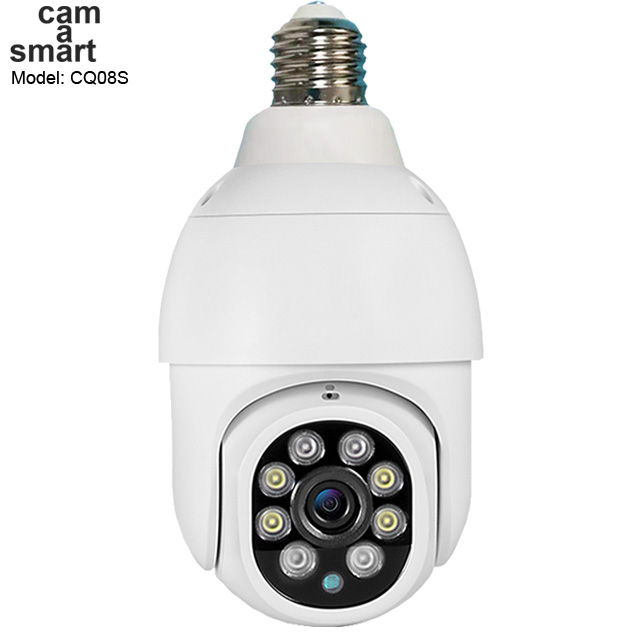 E27 Bulb Socket PTZ Wifi IP Camera CQ08S